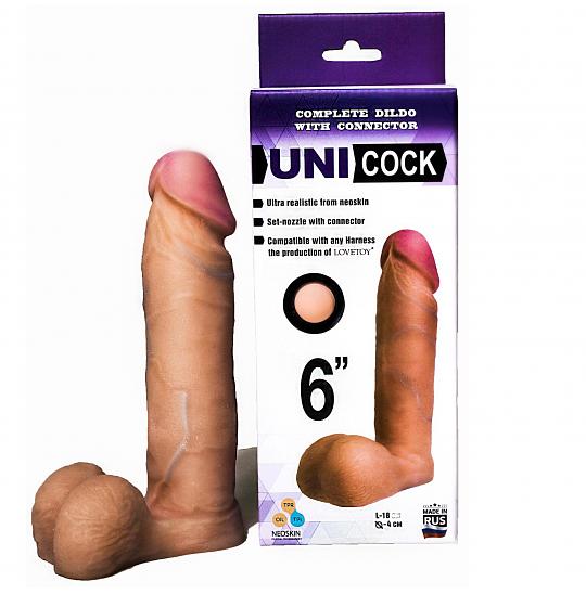 Насадка на Harness Unicock 18 см цвет телесный