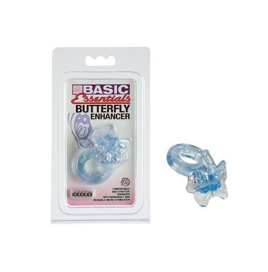 Насадка с вибратором Butterfly Enhancer цвет голубой