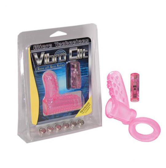 Насадка с вибратором Vibro Clit цвет розовый