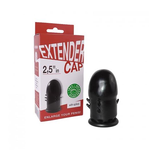 Насадка - удлинитель латексный с усиками 2.5 дюйма черный цвет черный