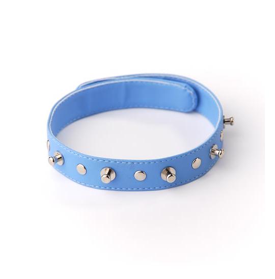 Ошейник с шипами голубой цвет голубой