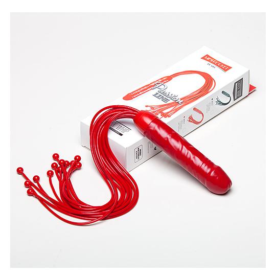 Плеть из латекса с шариками Ракета цвет красный