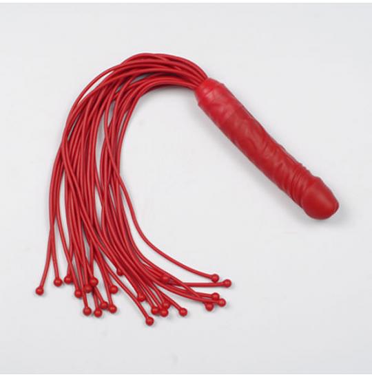 Плеть красная из латекса Ракета с шариками цвет красный