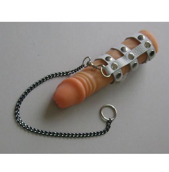 Поводок ХХХ с цепочкой белый цвет белый