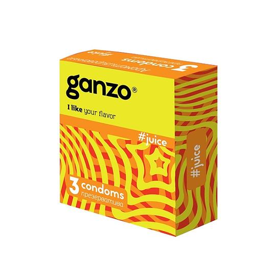 Презервативы GANZO NEW JUICE No.3 (Ароматизированные, 3 шт. в упак.)