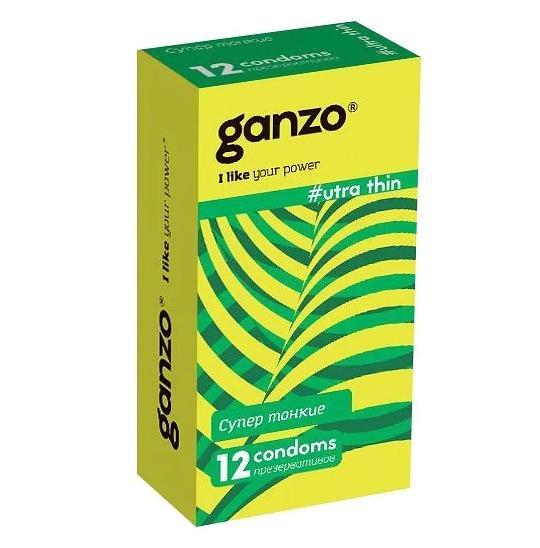 Презервативы Ganzo Ultra thin No.12 (ультра тонкие, 12 шт. в упак.)