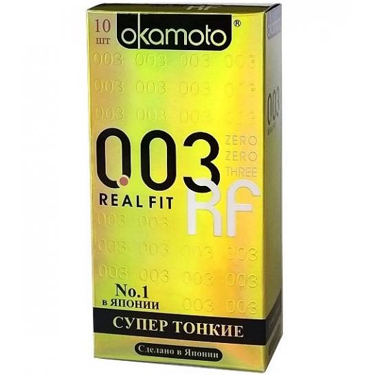Презервативы OKAMOTO Real Fit No.10 Сверхтонкие, особой облегающей формы полная анатомия