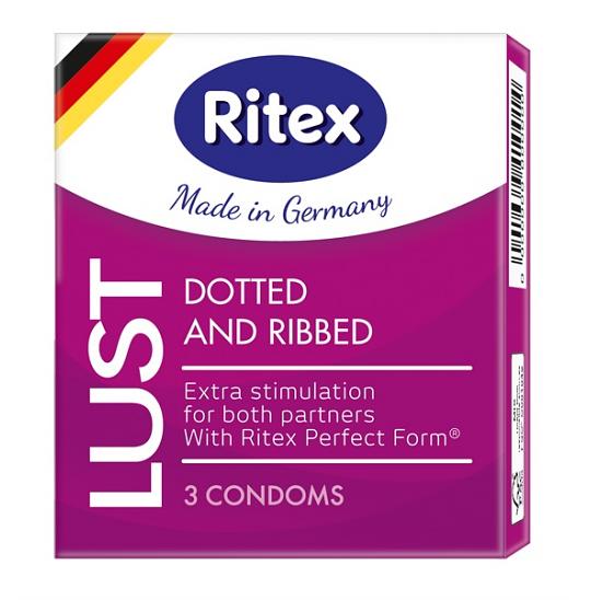Презервативы Ritex Lust с кольцами и пупырышками 3шт
