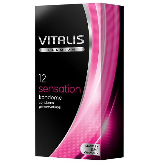 Презервативы Vitalis Германия Premium №12 sensation - с кольцами и точками