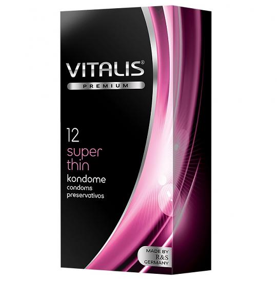 Презервативы Vitalis Германия Premium №12 super thin - супер тонкие (ширина 53mm)