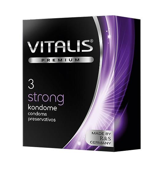 Презервативы Vitalis Германия Premium №3 strong - сверхпрочные (ширина 53mm)