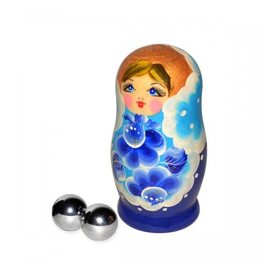 Шарики массажные, d 22 mm  (металл) цвет белый