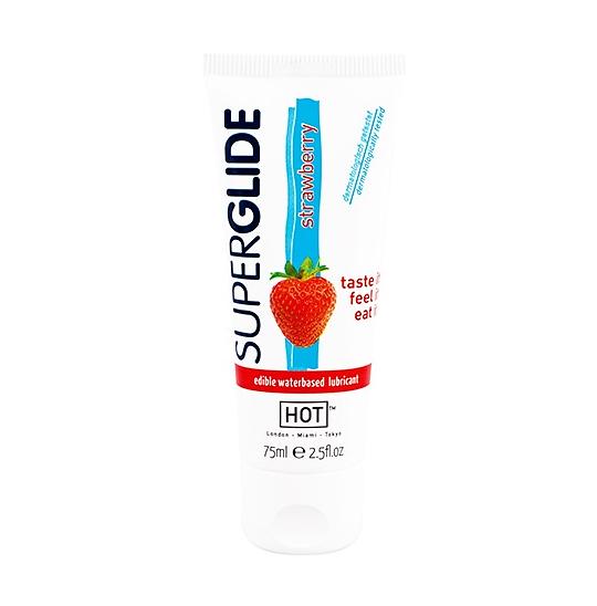 Superglide Strawberry съедобный лубрикант со вкусом клубники 75 мл.