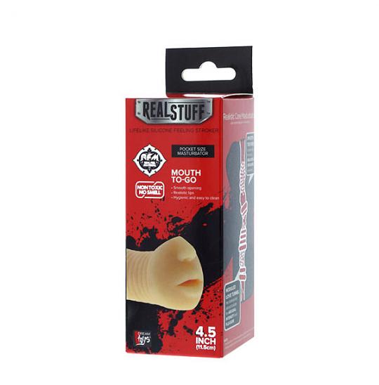 Вагина без вибратора Mouth To-Go цвет телесный