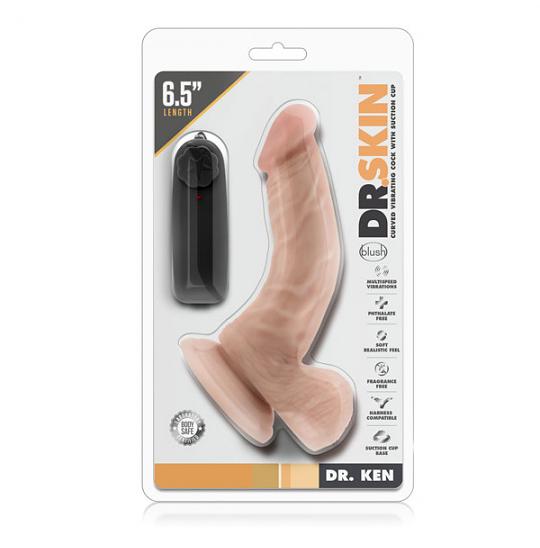 Вибратор Dr. Ken 6.5 Vibrating Cock цвет телесный