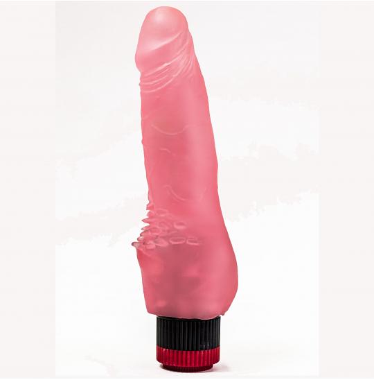 Вибратор гелевый в ламинате цвет розовый