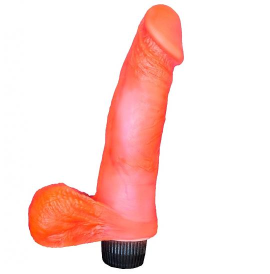 Вибратор гелевый в ламинате цвет розовый