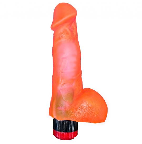 Вибратор гелевый в ламинате цвет розовый