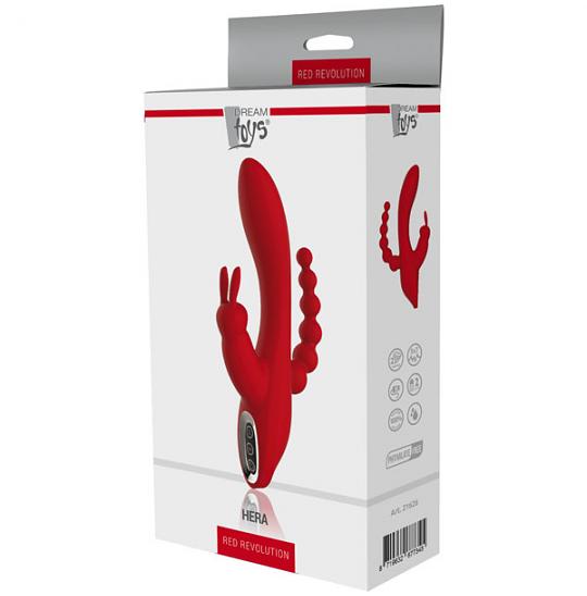 Вибратор с клиторальной стимуляцией Hera цвет красный