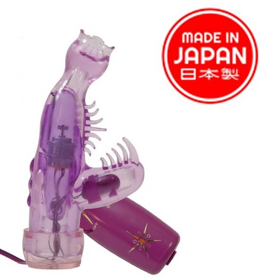 Вибратор с клиторальным стимулятором многоскоростной цвет фиолетовый