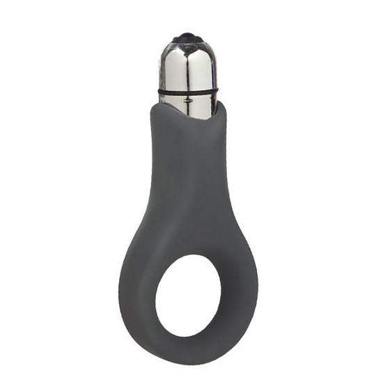 Вибратор со стимулятором клитора Embrace Couples Ring Gray цвет черный