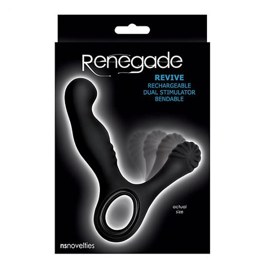 Вибромассажер для анальной стимуляции Renegade Revive Prostate Massager black цвет черный