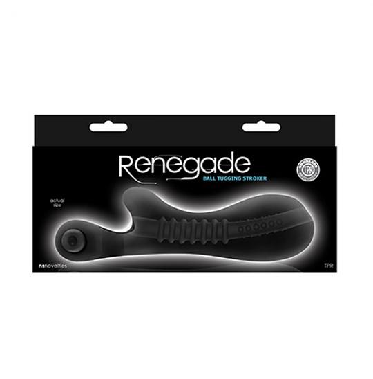 Вибромассажер для мужчин-вагина с вибратором Renegade Tug Tug Stroker Black цвет черный