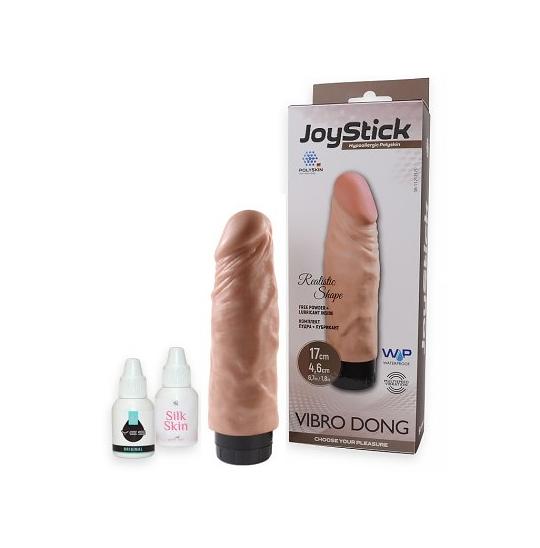 Вибромассажер JoyStick, L-17, d-4.6 цвет телесный