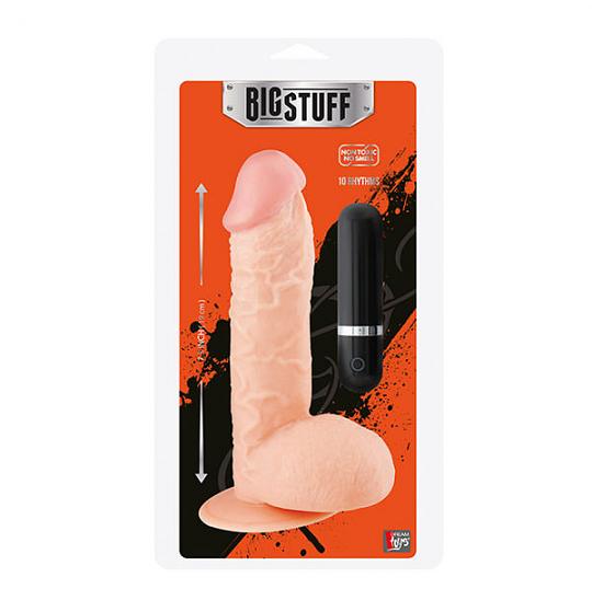 Вибромассажер-фаллоимитатор Big Stuff 19 см цвет телесный
