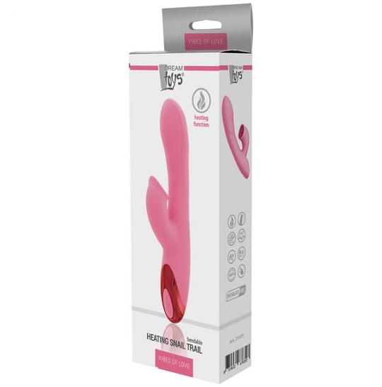 Вибромассажер-фаллоимитатор Heating Snail Trail цвет розовый