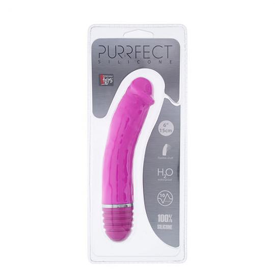 Вибромассажер-фаллоимитатор Purrfect 6 inch Pink цвет розовый