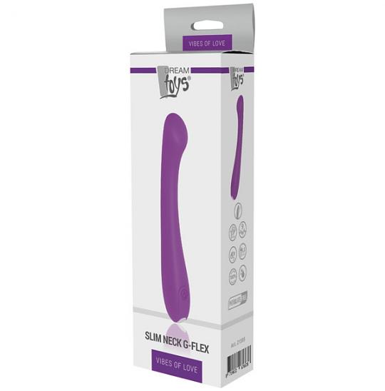 Вибромассажер-фаллоимитатор Slim Neck G-Flex цвет фиолетовый