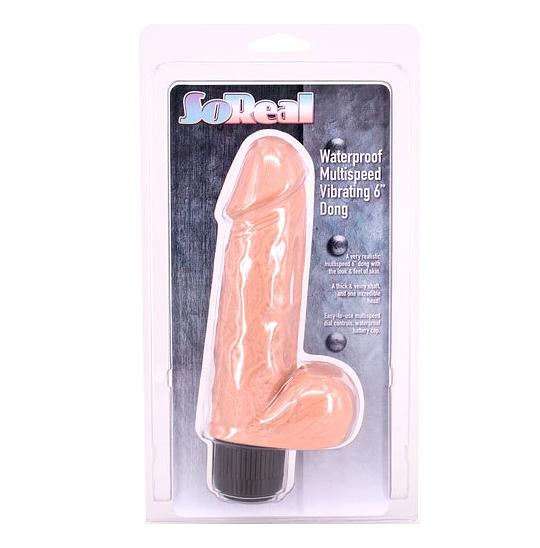 Вибромассажер-фаллоимитатор SoReal Multispeed Vibrating Dong цвет телесный