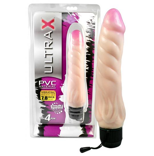 Вибромассажер-фаллоимитатор Ultra X 7,8 цвет телесный