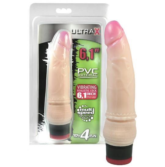 Вибромассажер-фаллоимитатор UltraX 6,1 цвет телесный