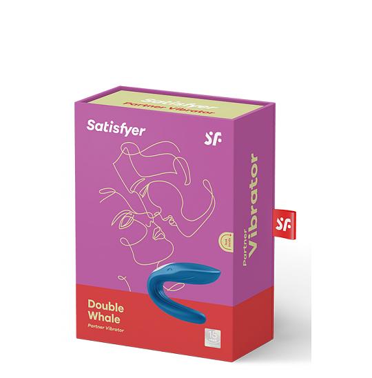 Вибромассажер-клиторальный стимулятор PARTNER WHALE VIBRATOR от Satisfyer цвет синий