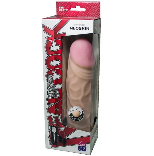 Вибромассажёр-реалистик киберскин-ГИГАНТ на присоске цвет телесный
