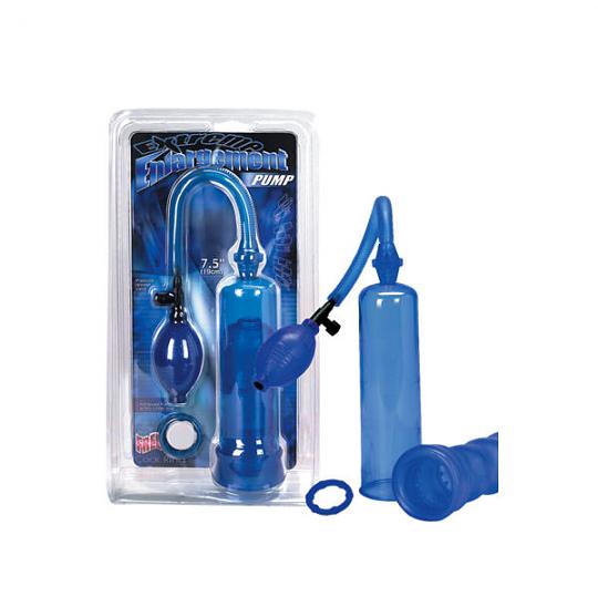 Вакуумный массажер для мужчин Extreme Enlargment Pump Blue цвет синий