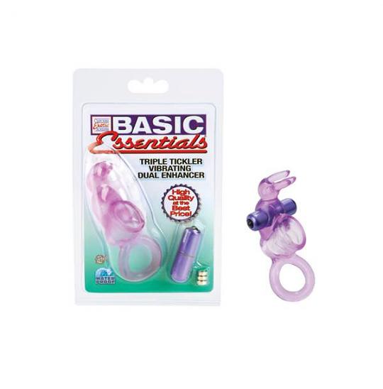 Вибронасадка Basic Essentials Stretchy Bunny Purple цвет фиолетовый