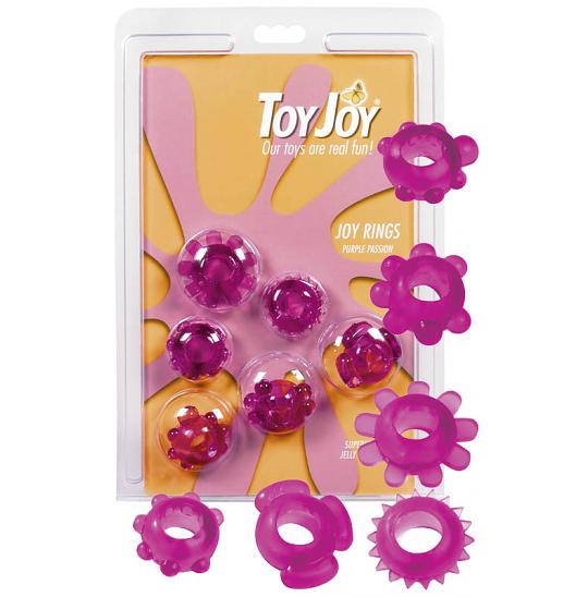 Набор насадок на член Joy Rings Purple цвет фиолетовый