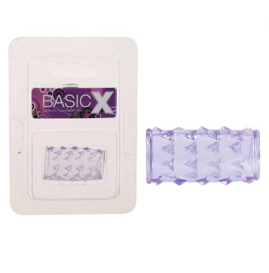 Кольцо для стимуляции клитора BasicX TPR Sleeve Purple цвет фиолетовый