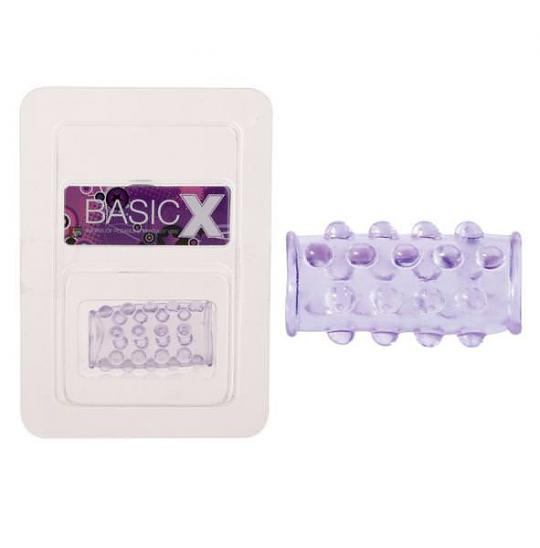 Эрекционное кольцо BasicX TPR Sleeve Purple цвет фиолетовый