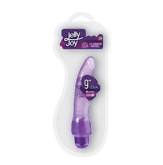Вибромассажер-фаллоимитатор Jelly Joy Voilet 23 см цвет фиолетовый