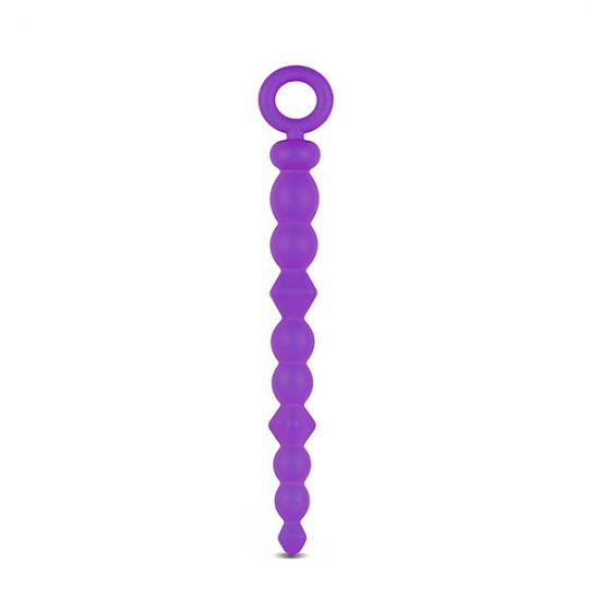 Цепочка шариков для массажа Luxe Silicone Beads Purple цвет фиолетовый