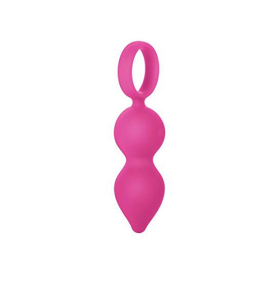 Вибромассажер для вагинально и анальной стимуляции цвет розовый