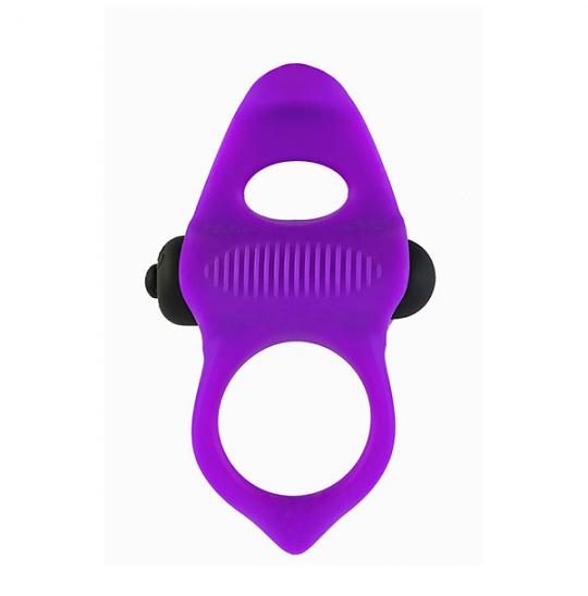 Вибромассажер-клиторальный стимулятор, кольцо цвет фиолетовый
