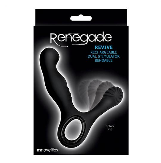 Вибромассажер для анальной стимуляции Renegade Revive Prostate Massager black цвет черный