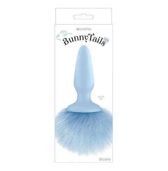 Массажер для анальной стимуляции Bunny Tails Blue цвет голубой
