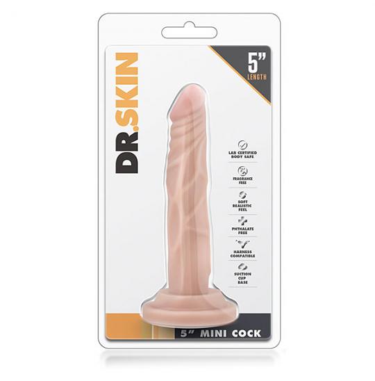 Фаллоимитатор-массажер Dr Skin 5 Inch Mini Cock Flesh цвет телесный