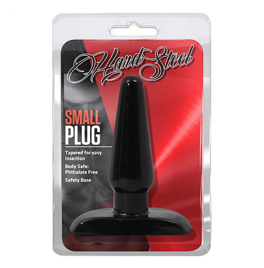 Массажер для анальной стимуляции Hard Steel Small Plug Black цвет черный